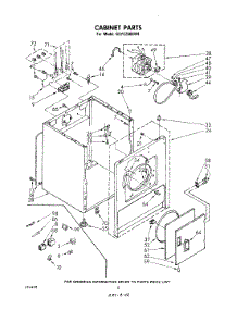 06 - Cabinet parts for Whirlpool Dryer GCFE2500W4 / from AppliancePartsPros.com