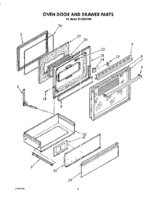 06 - Oven Door And Drawer parts for Whirlpool Range FGS395VL0 / from AppliancePartsPros.com