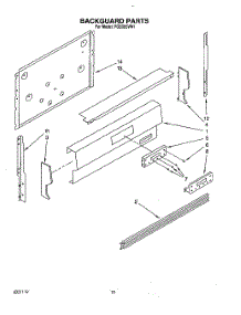 07 - Backguard parts for Whirlpool Range FGS395VL1 from AppliancePartsPros.com