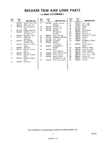 07 - Breaker Trim And Liner parts for Whirlpool Refrigerator EET222MKWR1 / from AppliancePartsPros.com