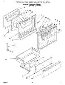 05 - Oven Door And Drawer parts for Whirlpool Range FGS395VL2 / from AppliancePartsPros.com