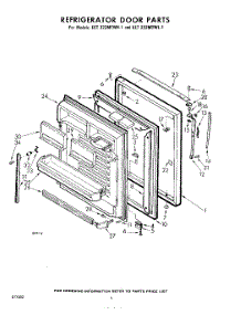 04 - Refrigerator Door parts for Whirlpool Refrigerator EET222MTWR1 / from AppliancePartsPros.com
