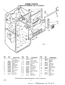 14 - Liner parts for Whirlpool Refrigerator EET222MTWR1 / from AppliancePartsPros.com