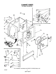 04 - Cabinet parts for Whirlpool Dryer GCFI2501W4 / from AppliancePartsPros.com