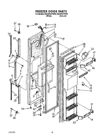 08 - Freezer Door parts for Whirlpool Refrigerator ED25PQXYN00 / from AppliancePartsPros.com