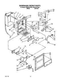09 - Dispenser Front parts for Whirlpool Refrigerator ED25PQXYN00 / from AppliancePartsPros.com