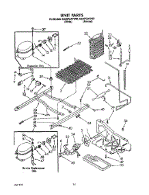 10 - Unit parts for Whirlpool Refrigerator ED25PQXYN00 / from AppliancePartsPros.com