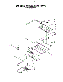 05 - Broiler And Oven Burner parts for Whirlpool Range FGS395YL0 / from AppliancePartsPros.com