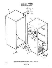 04 - Cabinet parts for Whirlpool Freezer EEV120FW0 / from AppliancePartsPros.com