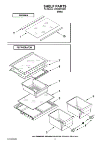 05 - Shelf Parts parts for Whirlpool Refrigerator I4TXCGFXQ01 / from AppliancePartsPros.com