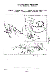05 - 694670 Burner parts for Whirlpool Dryer GCG2901XSN0 / from AppliancePartsPros.com