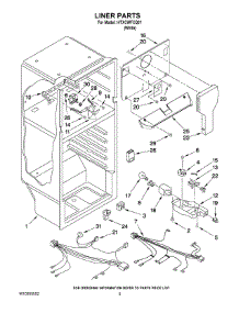 03 - Liner Parts parts for Whirlpool Refrigerator I4TXCWFXQ01 / from AppliancePartsPros.com