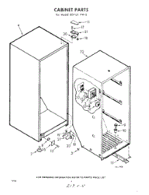 04 - Cabinet parts for Whirlpool Freezer EEV121FW0 / from AppliancePartsPros.com