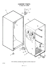 04 - Cabinet parts for Whirlpool Freezer EEV123EW0 / from AppliancePartsPros.com