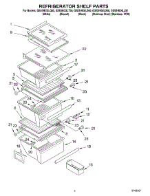 03 - Refrigerator Shelf parts for Whirlpool Refrigerator GS5SHGXLL00 / from AppliancePartsPros.com