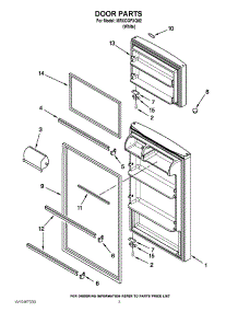02 - Door Parts parts for Whirlpool Refrigerator I8RXCGFXQ02 / from AppliancePartsPros.com