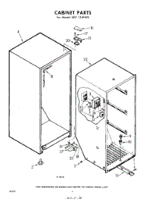 04 - Cabinet parts for Whirlpool Freezer EEV123FW0 / from AppliancePartsPros.com