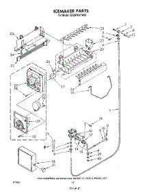 13 - Icemaker , Literature And Optional parts for Whirlpool Refrigerator ED25PWXTF00 / from AppliancePartsPros.com