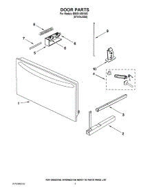 03 - Door Parts parts for Whirlpool Microwave IBMS1450VM0 / from AppliancePartsPros.com