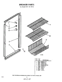 10 - Breaker parts for Whirlpool Freezer EEV151NW0 / from AppliancePartsPros.com