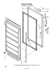 04 - Door parts for Whirlpool Freezer EEV152NW0 / from AppliancePartsPros.com