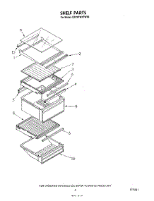 04 - Shelf parts for Whirlpool Refrigerator ED25PWXTM00 / from AppliancePartsPros.com