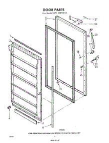 04 - Door parts for Whirlpool Freezer EEV153NW0 / from AppliancePartsPros.com