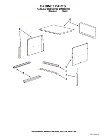 02 - Cabinet Parts parts for Whirlpool Microwave IBMS1450YB0 / from AppliancePartsPros.com