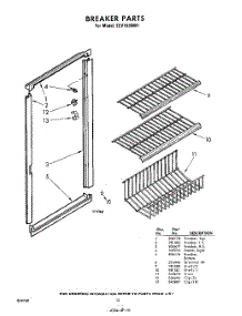 10 - Breaker parts for Whirlpool Freezer EEV153NW1 / from AppliancePartsPros.com