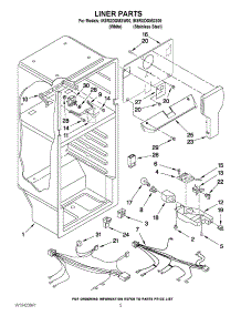 03 - Liner Parts parts for Whirlpool Refrigerator IK8RXDGMXS00 / from AppliancePartsPros.com