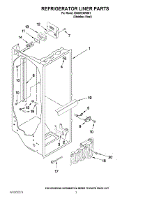 02 - Refrigerator Liner Parts parts for Whirlpool Refrigerator ID3CHEXWS01 / from AppliancePartsPros.com