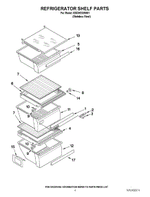 03 - Refrigerator Shelf Parts parts for Whirlpool Refrigerator ID3CHEXWS01 / from AppliancePartsPros.com
