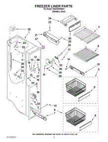 04 - Freezer Liner Parts parts for Whirlpool Refrigerator ID3CHEXWS01 / from AppliancePartsPros.com