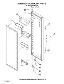 06 - Refrigerator Door Parts parts for Whirlpool Refrigerator ID3CHEXWS01 / from AppliancePartsPros.com