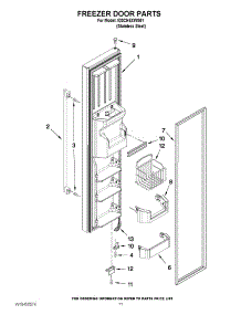 07 - Freezer Door Parts parts for Whirlpool Refrigerator ID3CHEXWS01 / from AppliancePartsPros.com