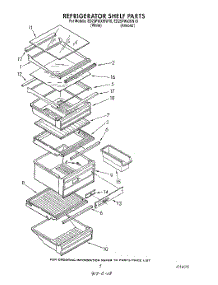 04 - Refrigerator Shelf parts for Whirlpool Refrigerator ED25PWXWN10 / from AppliancePartsPros.com