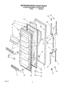 06 - Refrigerator Door parts for Whirlpool Refrigerator ED25PWXXN00 / from AppliancePartsPros.com