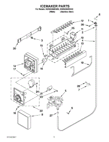 05 - Icemaker Parts parts for Whirlpool Refrigerator IK8RXDGMXW00 / from AppliancePartsPros.com