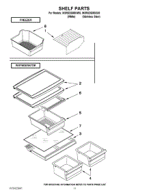06 - Shelf Parts parts for Whirlpool Refrigerator IK8RXDGMXW00 / from AppliancePartsPros.com