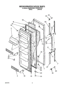 07 - Refrigerator Door parts for Whirlpool Refrigerator ED25PWXXN01 / from AppliancePartsPros.com