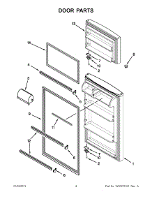 02 - Door Parts parts for Whirlpool Refrigerator IK8RXDGMXW01 / from AppliancePartsPros.com