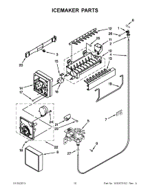 05 - Icemaker Parts parts for Whirlpool Refrigerator IK8RXDGMXW01 / from AppliancePartsPros.com