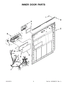 03 - Inner Door Parts parts for Whirlpool Dishwasher IUD3100BW0 / from AppliancePartsPros.com