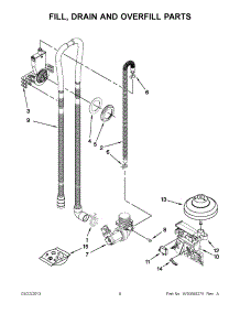 04 - Fill, Drain And Overfill Parts parts for Whirlpool Dishwasher IUD3100BW0 / from AppliancePartsPros.com