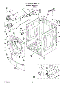 02 - Cabinet Parts parts for Whirlpool Dryer IGD7300WW1 / from AppliancePartsPros.com