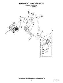 05 - Pump And Motor Parts parts for Whirlpool Washer IFW7300WW01 / from AppliancePartsPros.com