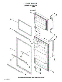 02 - Door Parts parts for Whirlpool Refrigerator IK8TXDWFXW00 / from AppliancePartsPros.com