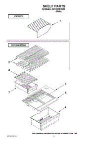 05 - Shelf Parts parts for Whirlpool Refrigerator IK8TXDWFXW00 / from AppliancePartsPros.com
