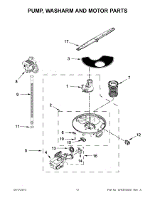 06 - Pump, Washarm And Motor Parts parts for Whirlpool Dishwasher IUD3100BW1 / from AppliancePartsPros.com