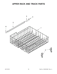 09 - Upper Rack And Track Parts parts for Whirlpool Dishwasher IUD3100BW1 / from AppliancePartsPros.com